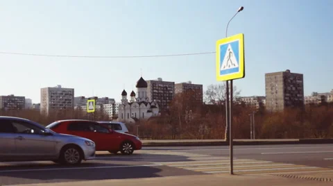 Crosswalk in the city Stock Footage 64025542
