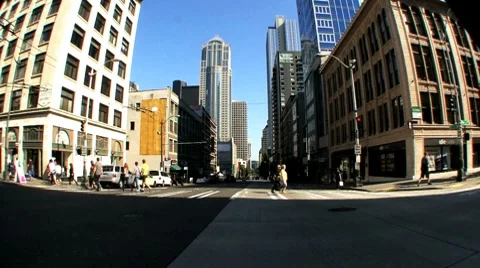 Crosswalk Stock Footage 7743097