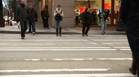 Crosswalk Stock Footage 10732696
