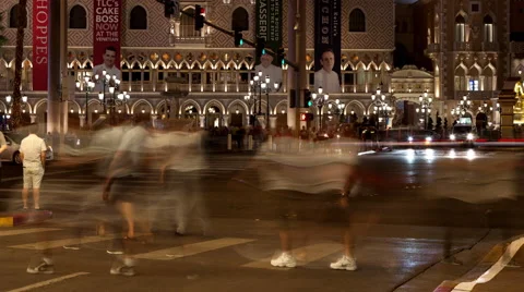 Crosswalk in front of The Venetian Video stock 60041551