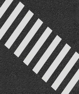 Crosswalk minimal style 3d rendering Stock Illustration