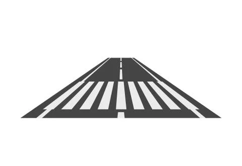 Crosswalk path, pedestrian crossing perspective crossover isolated Stock Illustration