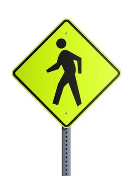 Crosswalk roadsign Stock Illustration