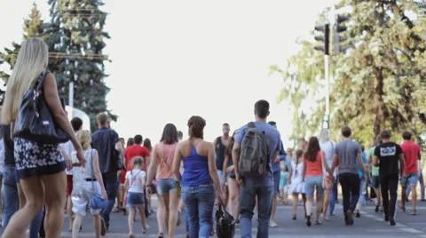 Crosswalk rush hour Video stock 53829007