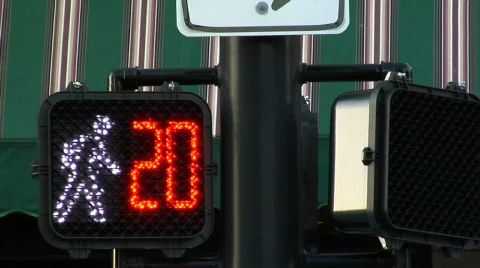 Crosswalk Sign Stock Footage 80718