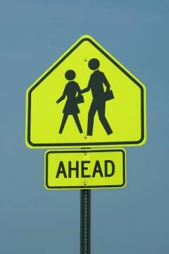 Crosswalk sign Stock Photos