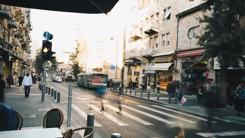 Crosswalk Timelapse Israel 動画素材 88418308