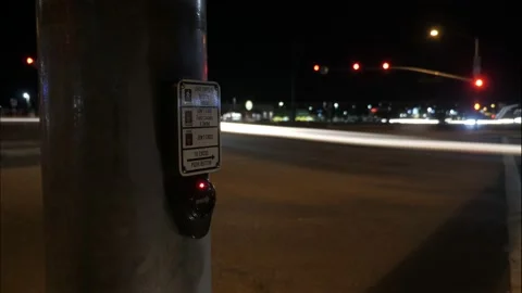 Crosswalk Timelapse Night Vídeos de archivo 155652040