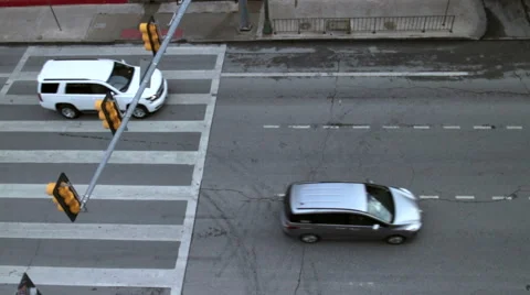 Crosswalk Traffic Video stock 47649455