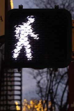 Crosswalk WALK Stock Photos