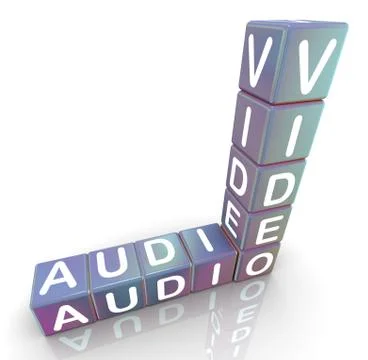 Crossword of 'audio video' Stock Illustration