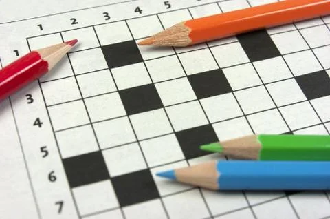 Crossword, back to school Stock Photos