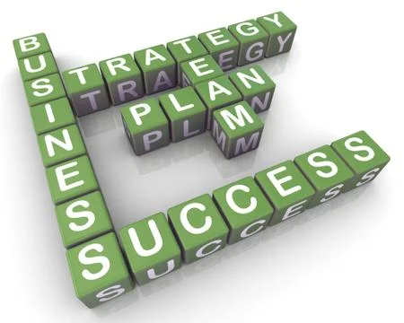 Crossword of business plan Stock Illustration
