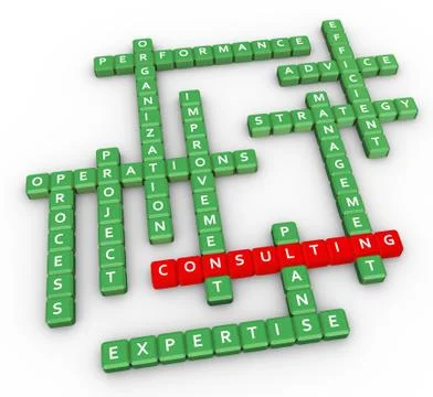 Crossword of consulting Stock Illustration