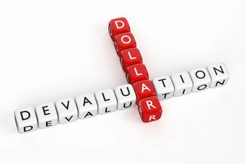 Crossword. Devaluation Dollar Stock Illustration
