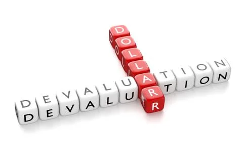 Crossword Dollar Devaluation Stock Illustration