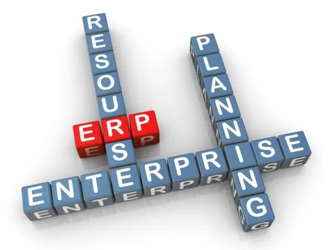 Crossword of erp Stock Illustration