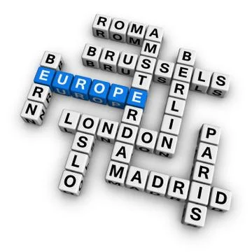 Crossword europe Stock Illustration