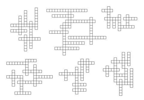 Crossword game grid, vector puzzle constructor Stock Illustration