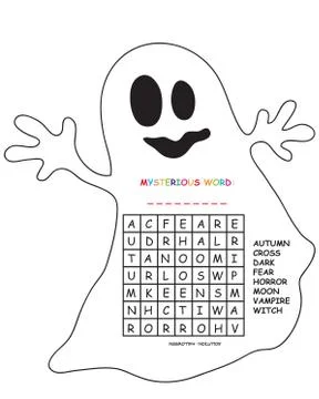 Crossword for halloween Stock Illustration