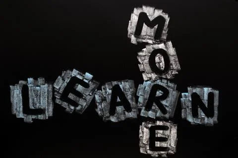 Crossword of learn more Stock Photos