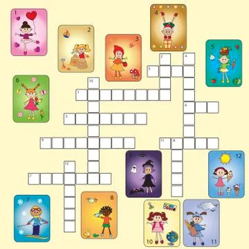 Crossword of months Stock Illustration