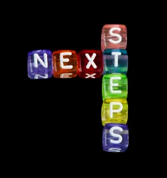 Crossword next steps Stock Photos