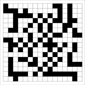 Crossword Pixel Pattern Vector Illustration Stockillustratie