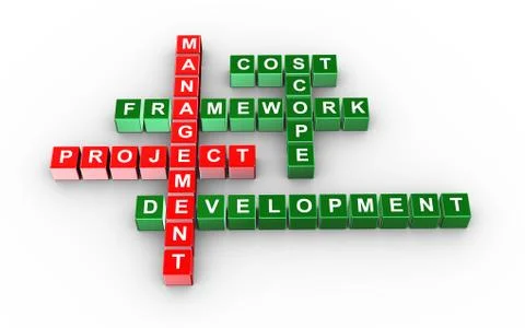 Crossword of project management Stock Illustration