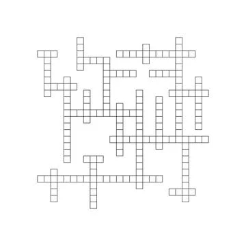 Crossword puzzle background with word grid pattern. crosswords template. Flat Stock Illustration