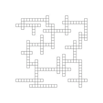 Crossword puzzle background with word grid pattern. crosswords template. Flat Stock Illustration