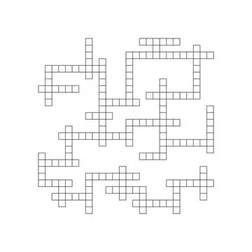 Crossword puzzle background with word grid pattern. crosswords template. Flat Stock Illustration