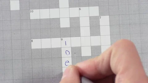 Crossword puzzle Stock Footage 173609520