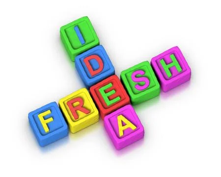 Crossword puzzle : fresh idea Stock Illustration