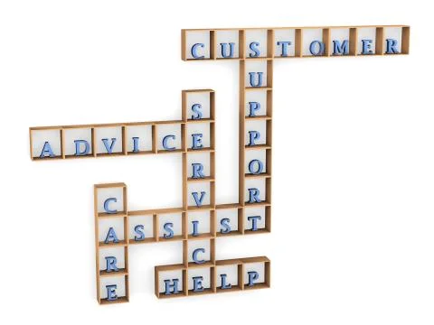 Crossword of support Stock Illustration