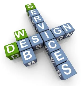Crossword of web design services Stock-Illustration