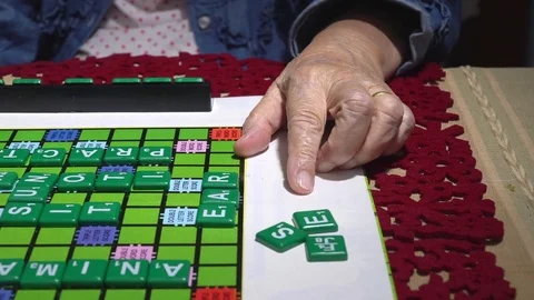 Crosswords for Elderly ,help improve memory &amp; brain Stock Footage 84736357