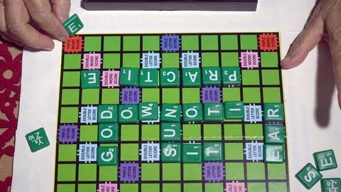 Crosswords for Elderly ,help improve memory &amp; brain Stock Footage 84736394