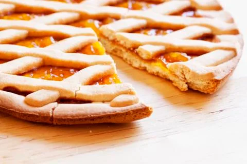 Crostata over table Stock Photos