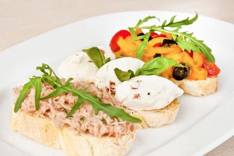 Crostini toasts Stock Photos