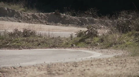 Crotch rocket in curve 2 Stock Footage 1064364