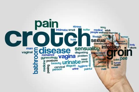 Crotch word cloud Illustrazione stock