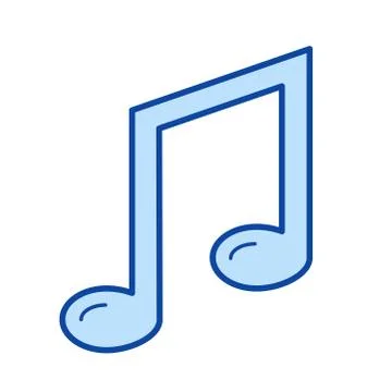 Crotchet line icon. Stock Illustration