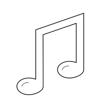 Crotchet line icon. Stock Illustration