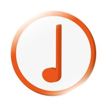 Crotchet musical note icon Stock Illustration
