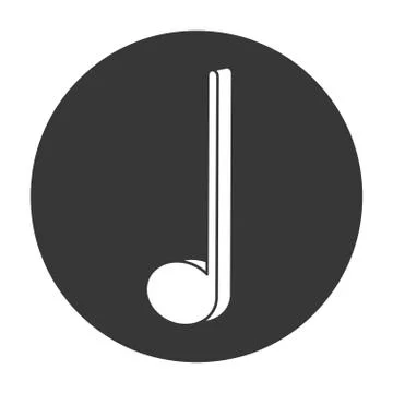 Crotchet musical note icon Stock Illustration