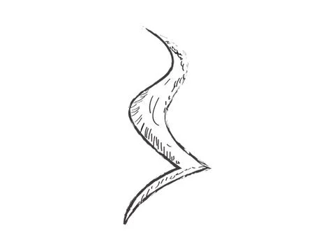 Crotchet rest sketch Stock Illustration
