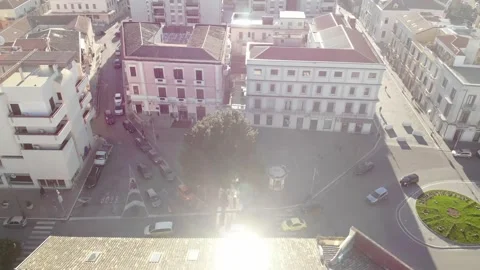 Crotone, Piazza Pitagora, Drone 4K 02 Stock Footage 151702231