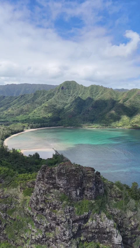 Crouching Lion Trail Oahu Video stock 325421475
