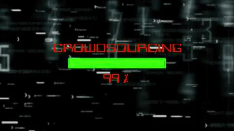Croudsourcing progress bar on digital background Stock Photos
